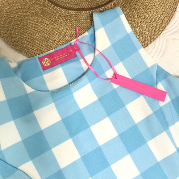 NWT Macbeth Collection Blue Gingham Check Barbie Dress - Picture 4 of 15